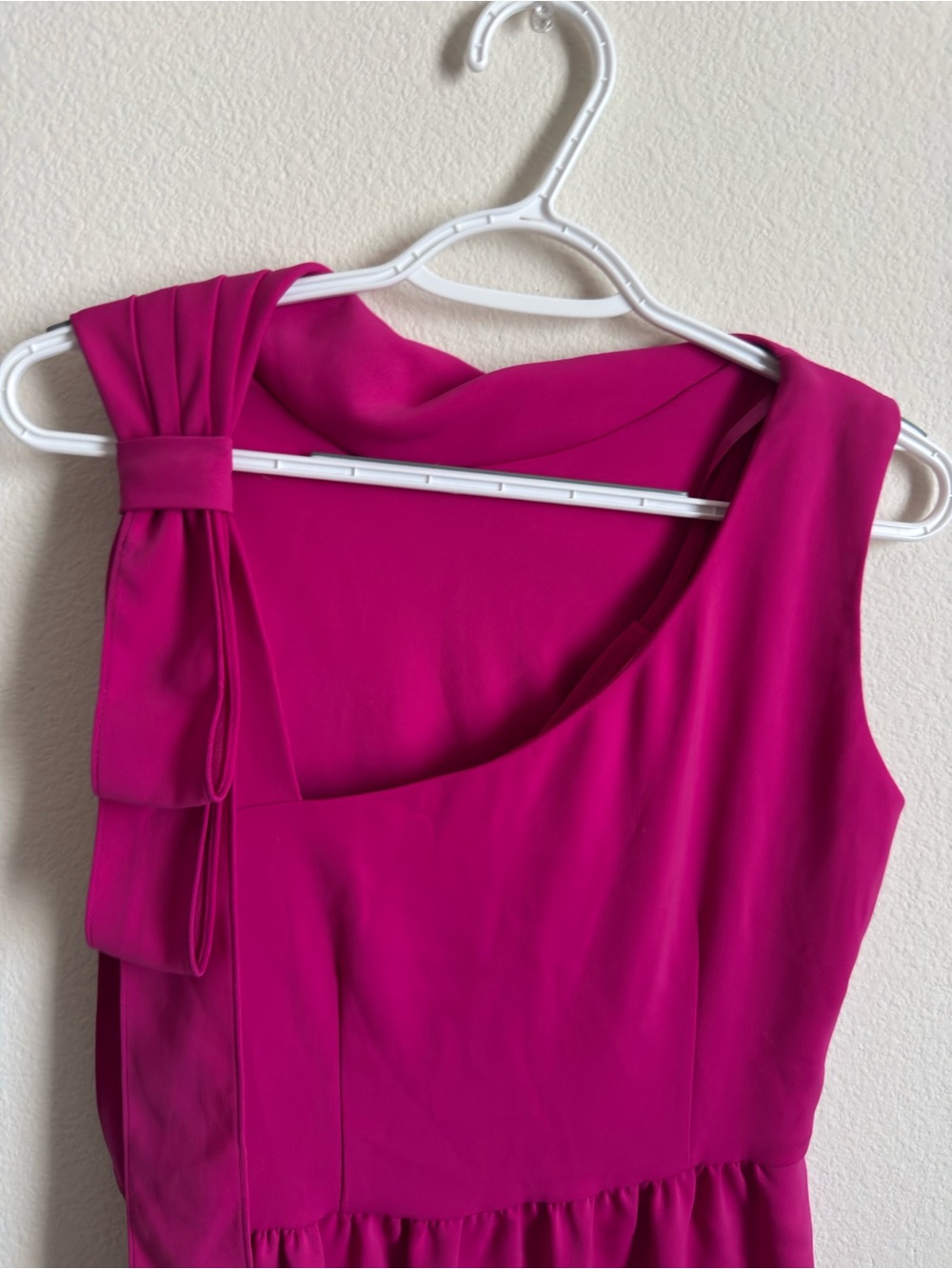 Donna Ricco Magenta One-Shoulder Party Dress — Size 2 Petite — NWT